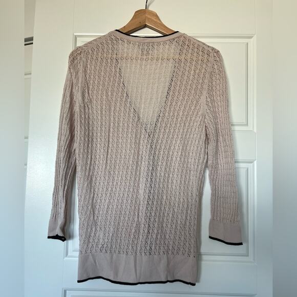 H&M Blush V-Neck 3/4 Sleeve Cardigan Sweater Size Large - Picture 9 of 9
